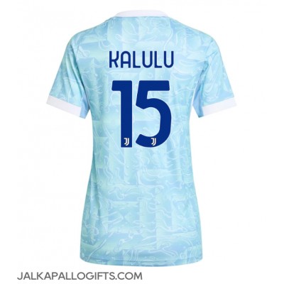 Juventus Pierre Kalulu #15 Vieraspaita Naiset 2025-26 Lyhythihainen Juventus Pierre Kalulu #15 Vieraspaita Naiset 2025-26 Lyhythihainen